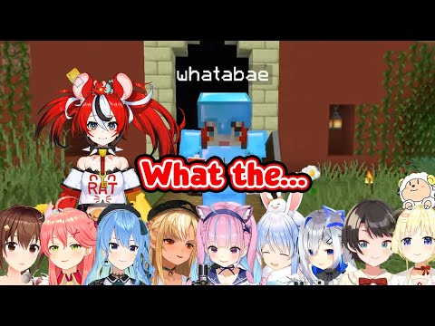 [Hololive] Everyone's Reaction to Hakos Baelz's Minecraft name (Whatabae) [English Sub]