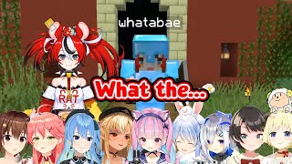 [Hololive] Everyone's Reaction to Hakos Baelz's Minecraft name (Whatabae) [English Sub]