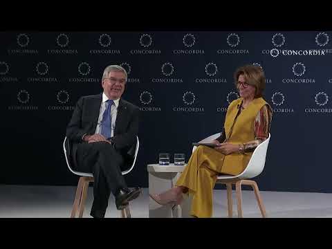 H.E. Laura Chinchilla in conversation with IOC President Thomas Bach | 2024 Concordia Annual Summit