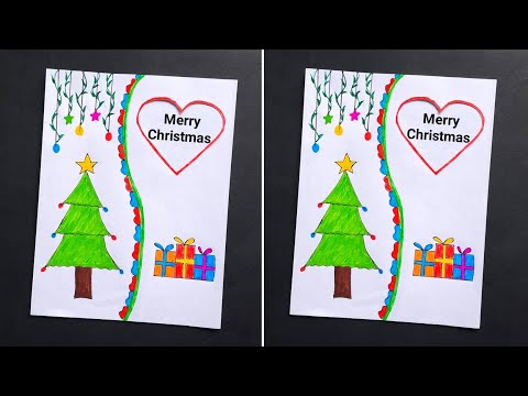 🎄 Christmas Greeting Card 🎄 | Easy & Cute Christmas Card Idea | How to Make Easy Christmas Card