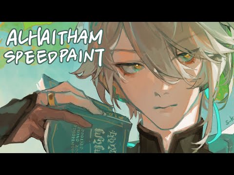 genshin impact - alhaitham speedpaint