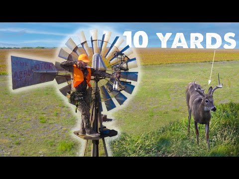 PUBLIC LAND Hunting From a WINDMILL! (Big Buck Coming!!)