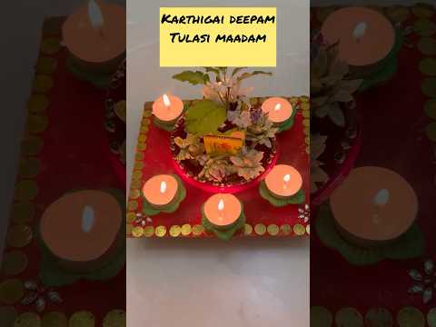 Karthigai Deepam special . /DIY Tulasi maadam#handcrafted #easy #Simple #satisfying #viralvideo