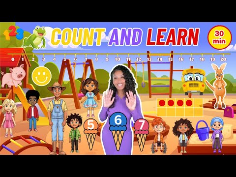 Math For Kids| Learning with Ms Houston| Counting, Number Lines Number Bonds + more