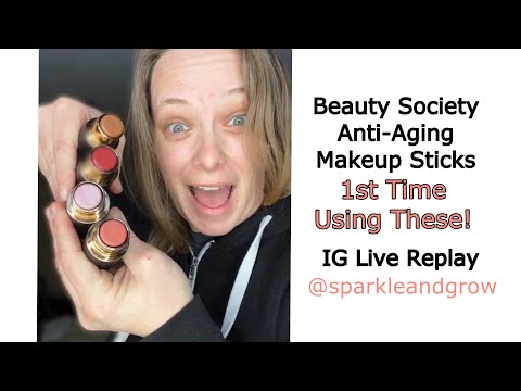 Beauty Society Anti-Aging Makeup Sticks 1st Impression IG Live Replay #beautysociety