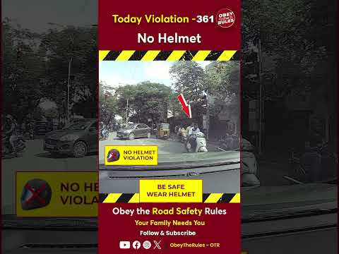 Today Violation 361 - Stay safe on your ride—wear a helmet #otr #chennaitrafficpolice #obeytherules