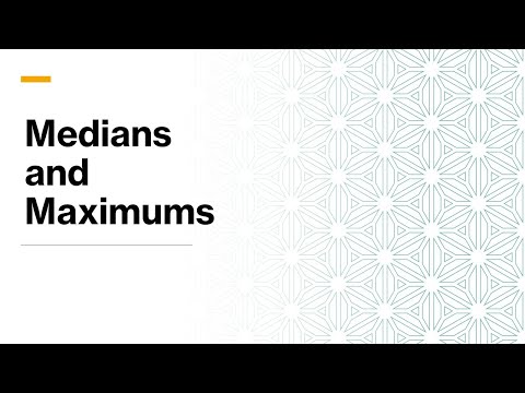 Medians and Maximums (165 level GRE - 700 Level GMAT)