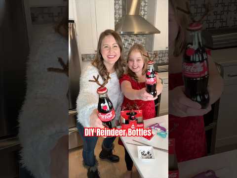 DIY Reindeer Bottles - Easy Holiday Craft #Shorts #HolidayDIY #ChristmasCrafts #ChristmasIdea