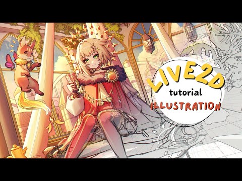 drawing Live2D animated illustration ✦ step by step tutorial 【CLIP STUDIO PAINT】