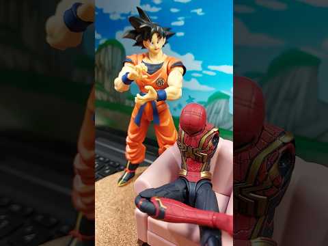 Goku, u r so bad 🤣 #goku #dragonball #short #funny #actionfigures #spiderman #ifyouhappyandyouknowit