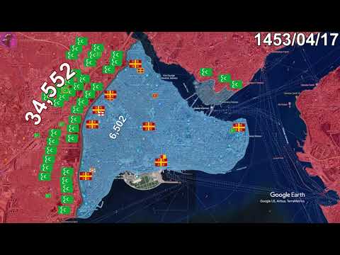 Fall of Constantinople in 1 minute using Google Earth