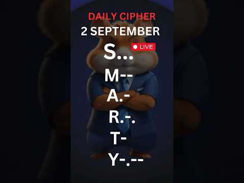 Hamster Combat Daily Cipher | Daily Cipher Live | #hamstercombat #short #daily chiperhamsterkombat