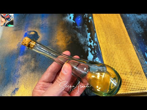 Easy Abstract Acrylic Painting | Step by Step Acrylic Painting | Galaxy Textil Texture (& Gold)