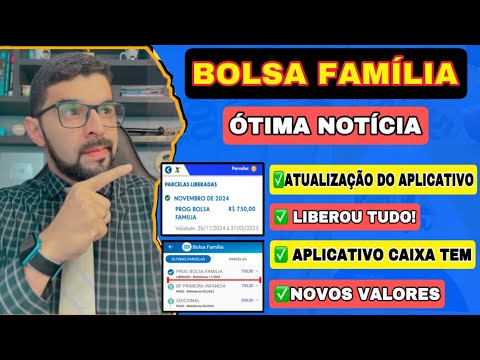 BOLSA FAMÍLIA NOVEMBRO: APLICATIVOS CAIXA TEM E BOLSA FAMÍLIA ATUALIZOU! LIBEROU DINHEIRO PRA TODOS!