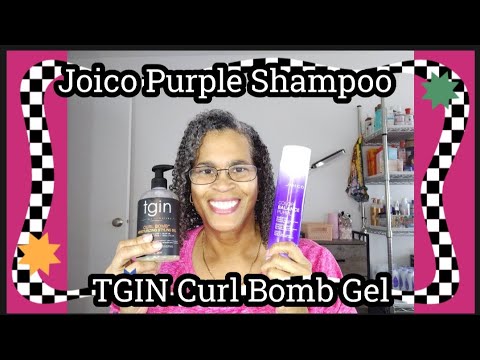 Joico Purple Shampoo and TGIN Curl Bomb Gel