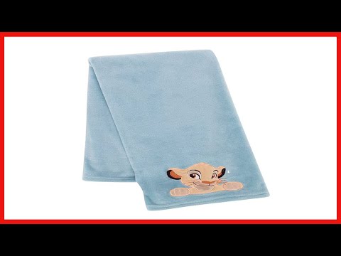 Lambs & Ivy Lion King Adventure Baby Blanket, Blue , 30x40 Inch (Pack of 1)