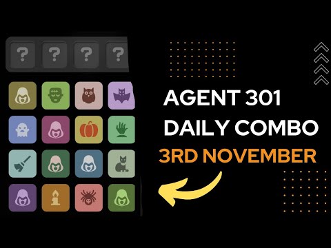 Agent 301 Puzzle Today | Agent 301 Daily Puzzle 3rd November | Agent 301 Daily Combo