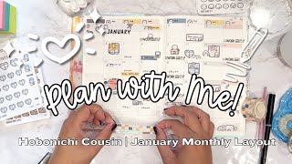 Hobonichi Cousin A5 | Plan with Me | January Monthly Layout