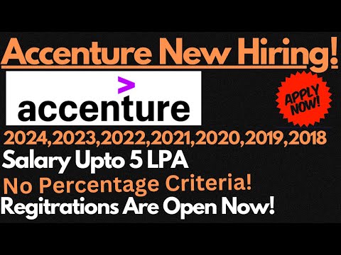 Accenture New Hiring Freshers | Salary Upto 5 LPA | 2024,2023,2022,2021 Batch Eligible🔥🔥