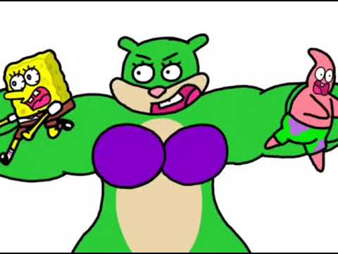 Sandy Cheeks She Hulk Transformation (for @justuju)