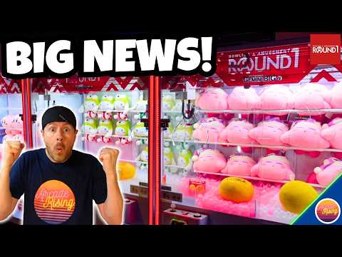 BIG ANNOUNCMENT! and Claw Machine Wins at Round 1 Arcade