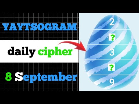 yaytsogram cipher | 8 Sep Cipher | yaytsogram daily cipher | yaytsogram code #yaytsogram #code