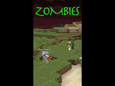 Trapping Zombies Minecraft Funny#Shorts