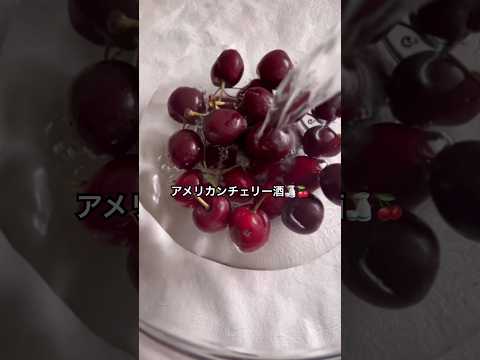 ピンク色がかわいい🍒アメリカンチェリー酒