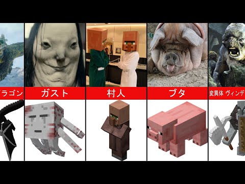 マインクラフトの変異生物とマインクラフトのモブをリアルに再現 2023年