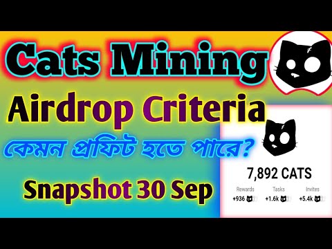 Cats Mining New Update | Cats Airdrop Criteria | Cats Snapshot 30 th September | Cats Token Price