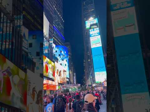 Times Square, an iconic and bustling area in New York, is known for its massive digital billboards!