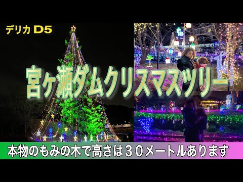 【デリカD5】宮ヶ瀬ダムクリスマスツリー