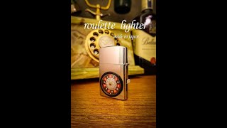 Roulette品牌 老式俄罗斯轮盘翻盖古董打火机 Roulette brand old Russian wheel flap antique lighter