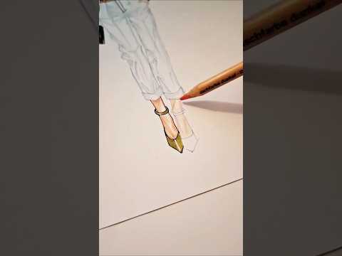 How to draw shoes EASY #fashionillustrationtutorial #shoedesign sh