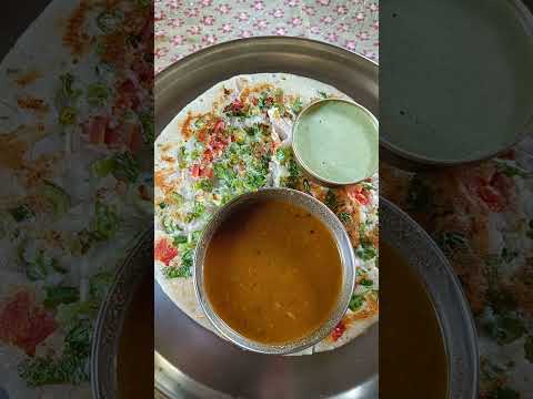 Breakfast menu #youtubeshorts #short #dosa #cheesedosa #uttpam #vegetables #sambhar #coconut