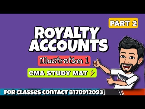 L2 Illus 1 | CMA inter Royalty Accounts | CMA inter financial Accounting - The commerce Coach