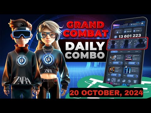 GRAND COMBAT Daily Combo Cards 20 Oct, 2024 || How To Play and Today's Combo Codes Revealed.