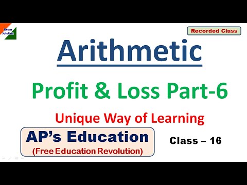 Complete Math Series, Profit & Loss L6, Class 16. For WBCS, SSC CGL, CHSL, MTS, RAIL, BANK Exams