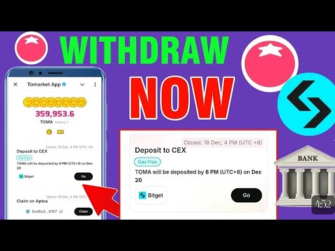 Tomarket Withdraw In Exchange | Toma Token Withdraw Full Process | Tomarket Withdraw In Bank