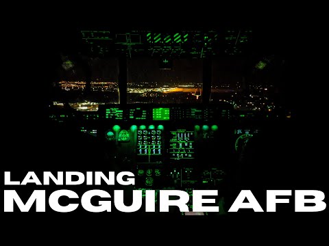 MCGUIRE AFB, NEW JERSEY | C-130J NIGHT LANDING