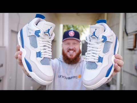 HOW GOOD ARE THE JORDAN 4 MILITARY BLUE SNEAKERS?! (Early In Hand & On Feet Review)