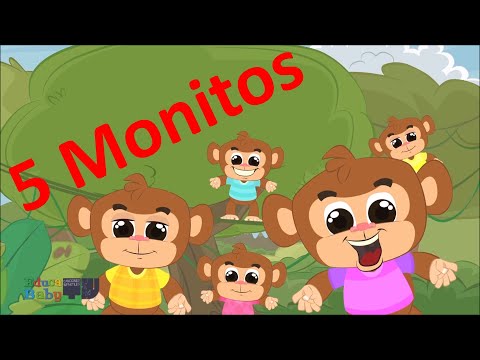 Cinco Monitos Saltaban en la Cama | Five Little Monkeys  | Canciones Infantiles