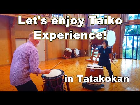 Fun Fun Taiko experience in "Sado Island", Niigata, Japan