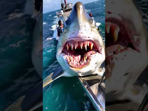 HUGE sea monster caught by fishermen🦈🌊🌊