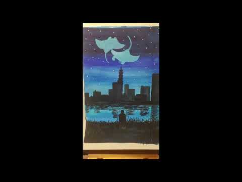 Imaginary gouache painting( 想像的繪畫)