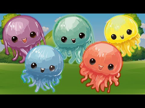 Colors Finger Family Song - Learn Colors with Colorful Jellyfish - Kids Songs and Nursery Rhymes