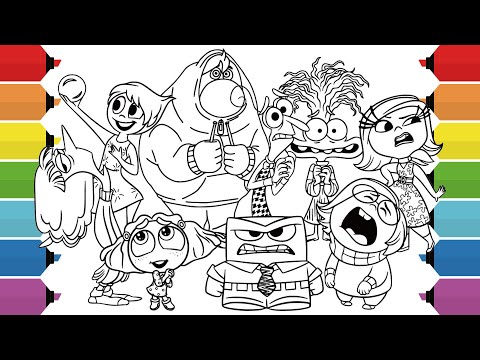 Inside Out 2 Coloring Pages | Envy Anxiety Joy Anger Disgust Sadness Fear Ennui Embarrassment | NCS