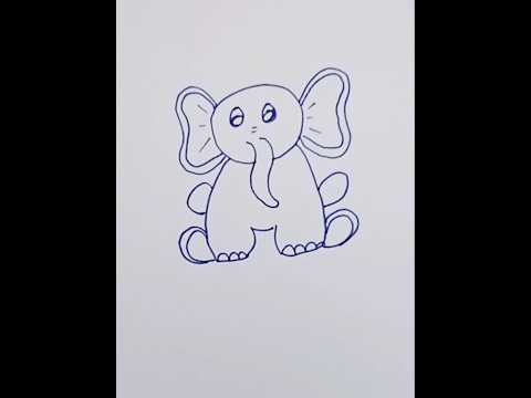 Easy elephant drawing | easy drawing for kids