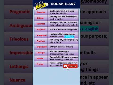 Important Advanced Vocabulary you should know! #vocabulary  #advancedvocabulary #shorts VS ENGLISH