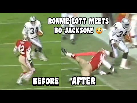 Bo Jackson Vs Ronnie Lott 😳 PHYSICAL MATCHUP! (RB vs DB)